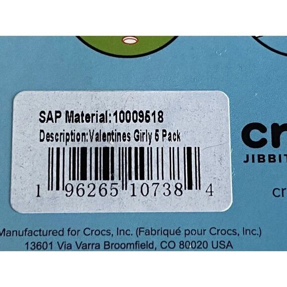 5 Pack CROCS Jibbitz Charms Valentines Girly Heart Rose Perfect Match NEW - Picture 9 of 9